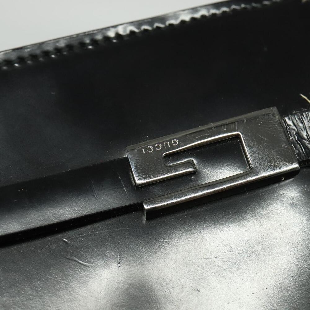 GUCCI Shoulder Bag Patent Leather Black Silver - Picture 15 of 16